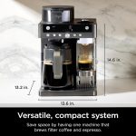 2-in-1 Filter Coffee and Pod Capsule Machine with Built-in Milk Frother 1.8L Gunmetal - Image 8