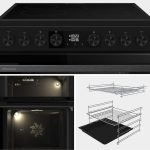 Electric Cooker 130L Double Oven Ceramic Hob A Rated Black - Image 3