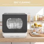 Table Top Dishwasher 6L Built-In Tank 4 Place Settings Touch Control White - Image 6