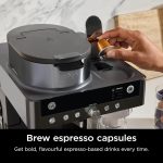 2-in-1 Filter Coffee and Pod Capsule Machine with Built-in Milk Frother 1.8L Gunmetal - Image 3