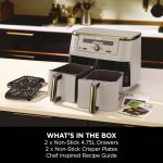 Dual Zone Digital Air Fryer 9.5L 6-in-1 Stone Gold - Image 9