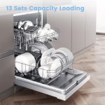 Freestanding Dishwasher 13 Place Settings 6 Programmes White Auto Door Open - Image 3