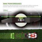 Cordless Lawn Mower 33cm 20V 4.0Ah Brushless Motor White - Image 4