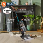Upright Bagless Vacuum Cleaner 600W 2L HEPA Filter Graphite/Teal - Image 2