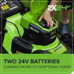 Cordless Lawn Mower 46cm 48V Self-Propelled 55L Bag 2x4Ah Batteries - Image 5