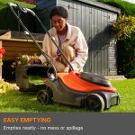 Cordless Lawn Mower 32cm Cutting Width 4 Height Settings 30-60mm 18V 4.0Ah Orange - Image 6