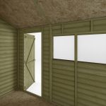Wooden Garden Storage Shed 8 X 6 Ft Single Door Reverse Apex Roof - Image 9