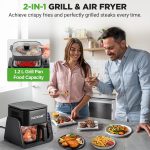 Air Fryer and Grill 4L 7-in-1 Preset Cook Modes Black - Image 8