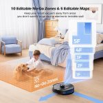 Robot Vacuum And Mop 5500Pa LiDAR Navigation 5 Maps Black - Image 6