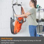 Hover Lawn Mower 33cm 1700W 20L Grass Box 4 Cutting Heights Orange Grey - Image 3