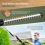 Cordless Pole Hedge Trimmer 193-244Cm 20V 2 Batteries Harness Grey - Image 3