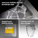 Stand Mixer 7L 5L 1400W 6 Speeds Touch Screen Silver - Image 4