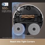 Robot Vacuum And Mop 20000Pa Conquers Obstacles Up To 2.4In Liftable Brush And Mops White - Image 5
