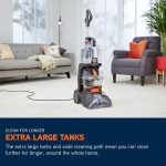 Carpet Cleaner 1200W 2.5L Extra Large Tank SpinScrub Brushes Grey - Image 3