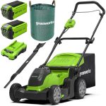 Cordless Lawnmower 41cm Cutting Width 50L Bag 2x 40V 2Ah Batteries - Image 6