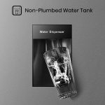 Freestanding Fridge Freezer 256L Total No Frost Water Dispenser Silver - Image 4