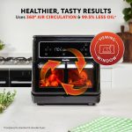 Dual Zone Digital Air Fryer 11L 2400W 10 Presets Black - Image 3