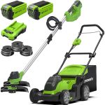 Cordless Lawnmower 41cm Cutting Width 50L Bag 2x 40V 2Ah Batteries - Image 9