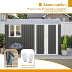 Garden Storage Shed 10 X 8 Ft Anthracite Metal Apex Roof - Image 6