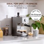 Espresso Machine 15 Bar Pump Milk Frother Silver - Image 7