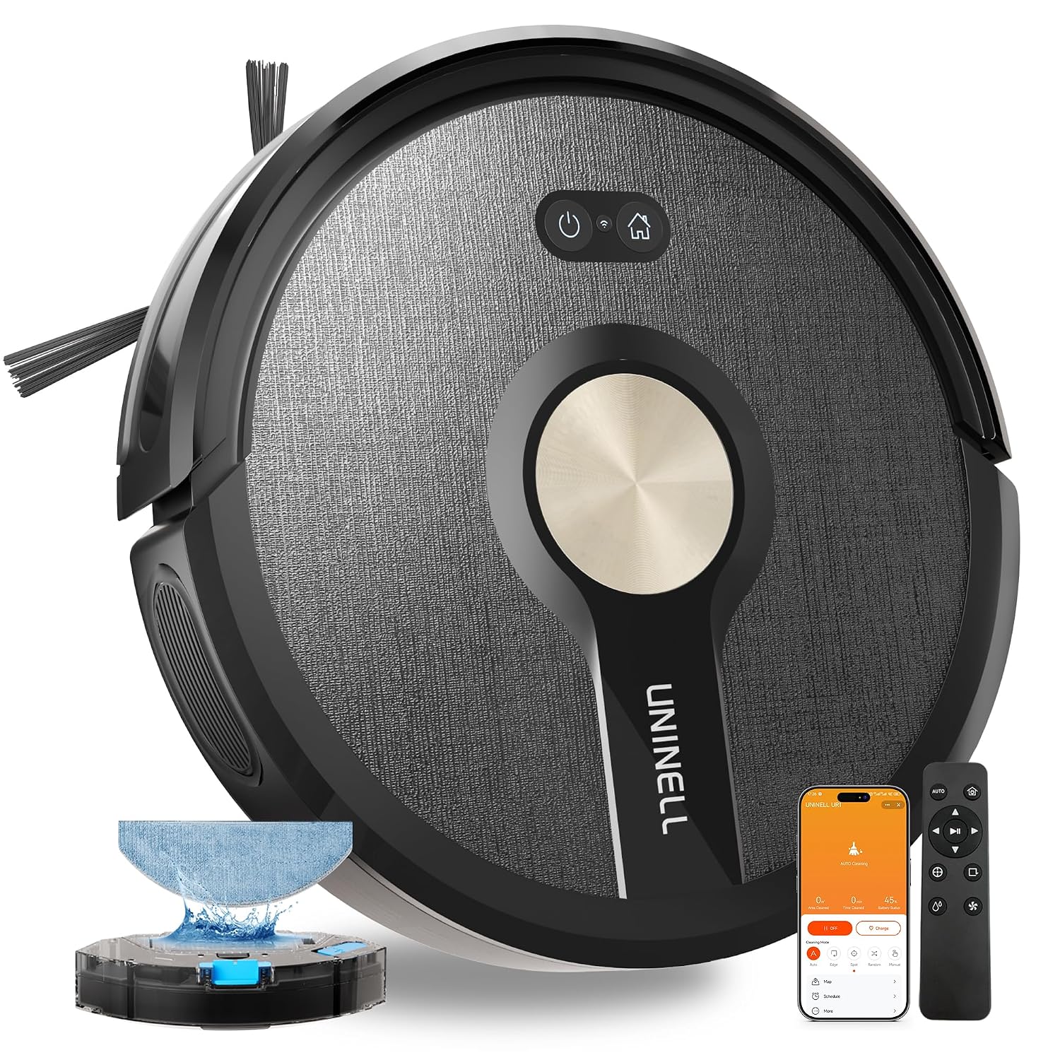 81g4zdn1Q3L._SL1500.jpg Robot Vacuum Cleaner 5000Pa Suction 180 Min Ultra Slim Black - Image 1