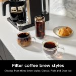 2-in-1 Filter Coffee and Pod Capsule Machine with Built-in Milk Frother 1.8L Gunmetal - Image 5