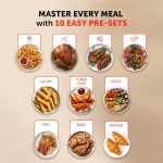 Dual Zone Digital Air Fryer 11L 2400W 10 Presets Black - Image 4