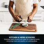 Knife Block Set With Integrated Sharpener 6-Piece Stainless Steel Black - Image 9