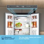 Freestanding French Door Fridge Freezer 485L Total No Frost Silver - Image 9