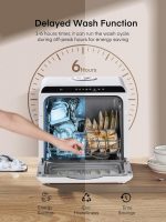 Countertop Dishwasher 5L 6 Programs Delay Start Air Dry White - Image 3