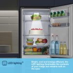 Freestanding Fridge Freezer 252L 50/50 No Frost LED Silver - Image 9