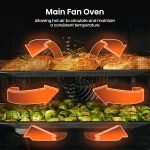 Electric Cooker 130L Double Oven Ceramic Hob A Rated Black - Image 10