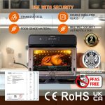 Dual Zone Air Fryer Oven 22L 2400W 10-in-1 Digital Touch Stainless Steel - Image 6