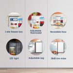 Under Counter Fridge 82L Adjustable Thermostat White Reversible Door - Image 2