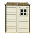 Plastic Garden Storage Shed 8 X 6 Ft Brown Double Doors Lockable - Image 9