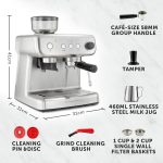 Espresso Machine 2.8L 15 Bar Integrated Grinder Stainless Steel - Image 6