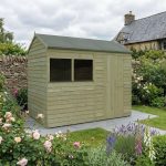 Wooden Garden Storage Shed 8 X 6 Ft Single Door Reverse Apex Roof - Image 2