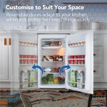 Under Counter Fridge 91L 48cm Chill Box Reversible Door White - Image 9