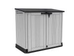Outdoor Garden Storage Shed 880L Top And Front Opening Light Grey