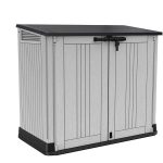 Outdoor Garden Storage Shed 880L Top And Front Opening Light Grey