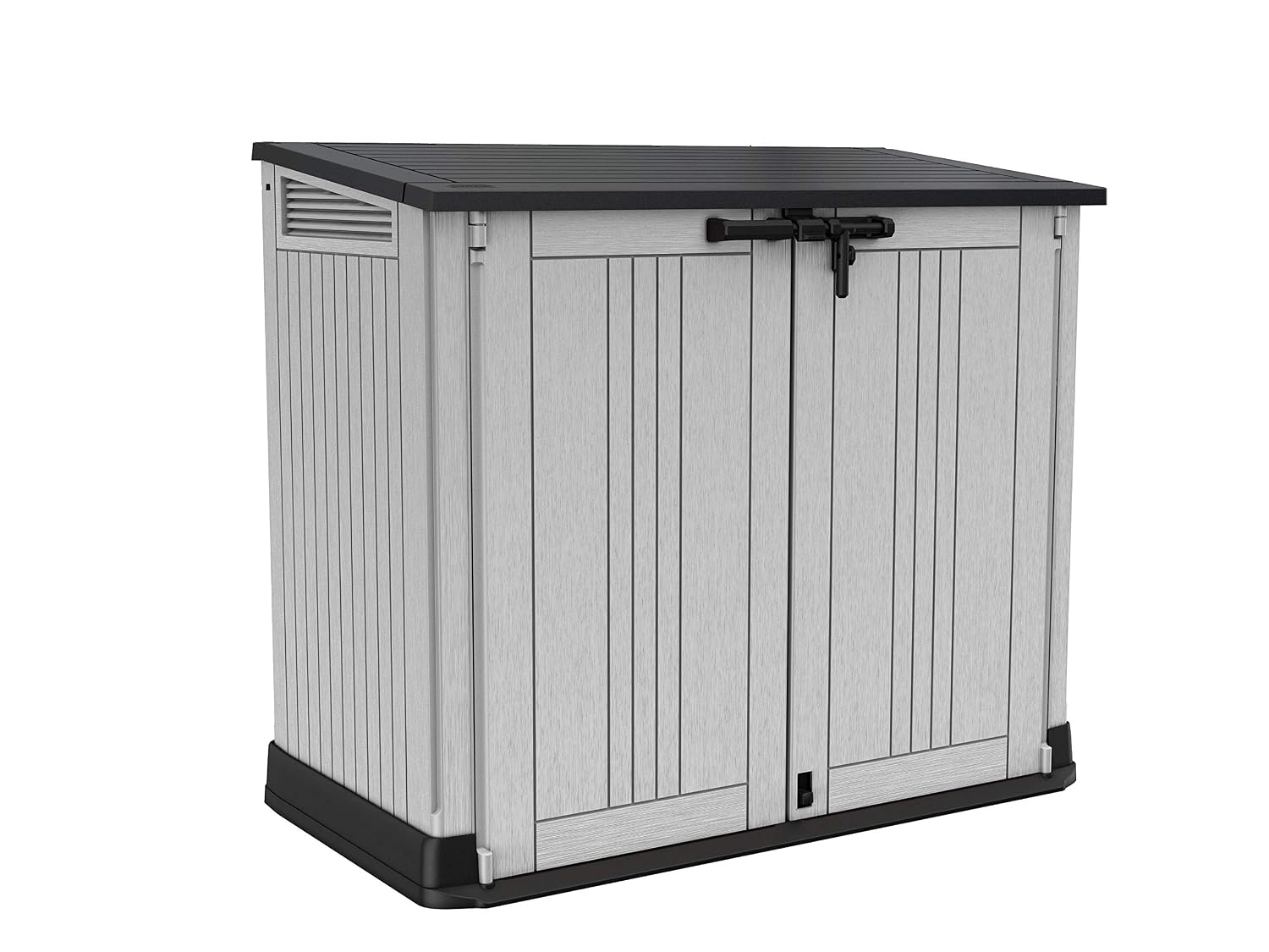 81nkADjDAbL._SL1500.jpg Outdoor Garden Storage Shed 880L Top And Front Opening Light Grey - Image 1