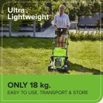 Cordless Lawnmower 41cm Cutting Width 50L Bag 2x 40V 2Ah Batteries - Image 5