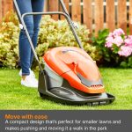 Hover Lawn Mower 33cm 1700W 20L Grass Box 4 Cutting Heights Orange Grey - Image 8