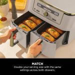 Dual Zone Digital Air Fryer 9.5L 6-in-1 Stone Gold - Image 4