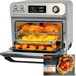 Air Fryer Oven 24L 1800W 10-in-1 Rotisserie Digital Knob Silver