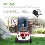 Cordless Lawn Mower 37cm 40V 2x4.0Ah Batteries 6 Heights 35L - Image 2