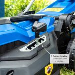 Electric Lawn Mower 38cm 1600W 40L Bag 5 Cutting Heights Blue - Image 6