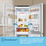 Freestanding Fridge Freezer 175L 60/40 Split E Rated White Reversible Door - Image 9