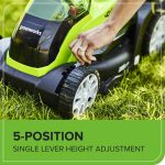 Cordless Lawn Mower 35cm 40L Bag 2x40V 2Ah Batteries Green - Image 6