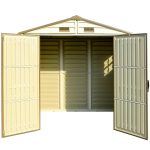 Plastic Garden Storage Shed 8 X 6 Ft Brown Double Doors Lockable - Image 3
